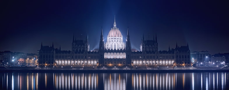 Hungria, construção, edifício húngaro do Parlamento, HD papel de parede HD wallpaper