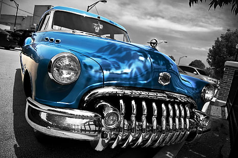 Buick, 1950, retro, HDR, Classic, front, car, retro, 1950, Buick, HD wallpaper HD wallpaper