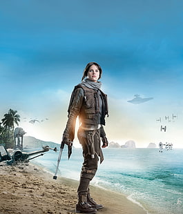 Nakal Satu: Kisah Star Wars, Felicity Jones, Jyn Erso, 4K, Wallpaper HD HD wallpaper