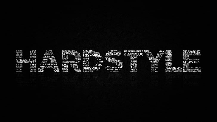 Hardstyle logosu, hardstyle, metin, DJ'ler, HD masaüstü duvar kağıdı
