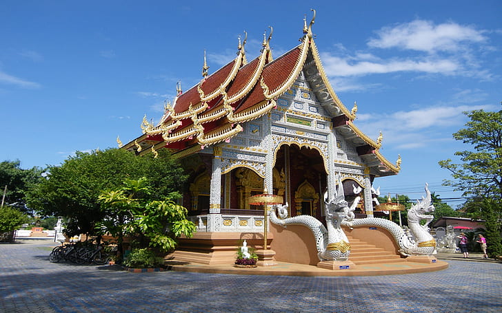 Temple Nr Chiang Mai Thaïlande 3209, Fond d'écran HD