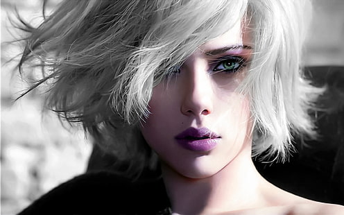 Scarlett Johansson, women, actress, face, makeup, HD wallpaper HD wallpaper
