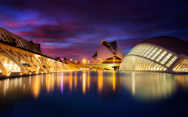 Город искусств и наук Валенсии, Испания, Город искусств, наук, Валенсии и, HD обои