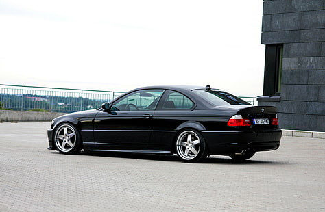 BMW E46 M3, bmw, E46, M3, Тунинг, стойка, HD тапет HD wallpaper