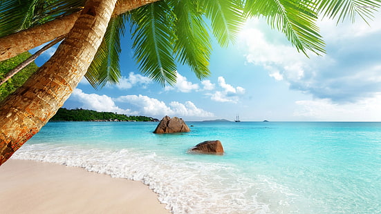 الشاطئ سطح المكتب بلدان جزر المحيط الهادئ، خلفية HD HD wallpaper