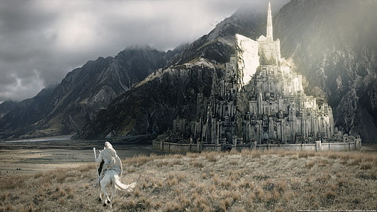 O Senhor dos Anéis, O Senhor dos Anéis: O Retorno do Rei, Gandalf, Ian McKellen, Minas Tirith, HD papel de parede HD wallpaper