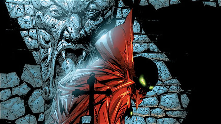 Spawn HD, red and black monster illustration, comics, spawn, HD wallpaper