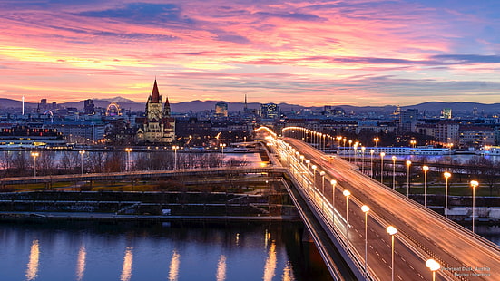 Wien in der Abenddämmerung, Österreich, Architektur, HD-Hintergrundbild HD wallpaper