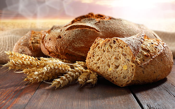 Chleb ziarnisty, chleb pszenny, żywność, chleb, Tapety HD