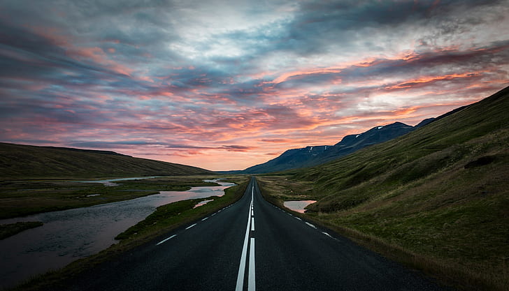 Trey Ratcliff, Исландия, Пейзаж, Дорога, Trey Ratcliff, Исландия, Пейзаж, Дорога, HD обои