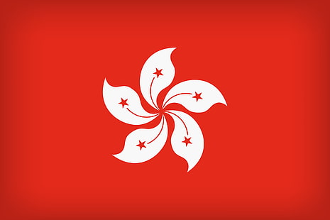 Хонг Конг, флаг, национален символ, хонконгски голям флаг, флаг на Хонконг, HD тапет HD wallpaper