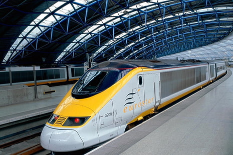 Vehículos, tren, Eurostar, estación de tren, vehículo, Fondo de pantalla HD HD wallpaper