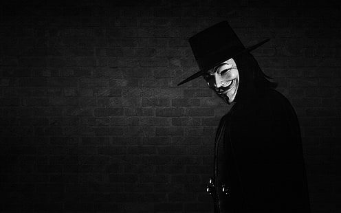 Maschera Guy Fawkes, V per Vendetta, film, DC Comics, coltello, maschera, maschera Guy Fawkes, Guy Fawkes, fumetti, Sfondo HD HD wallpaper