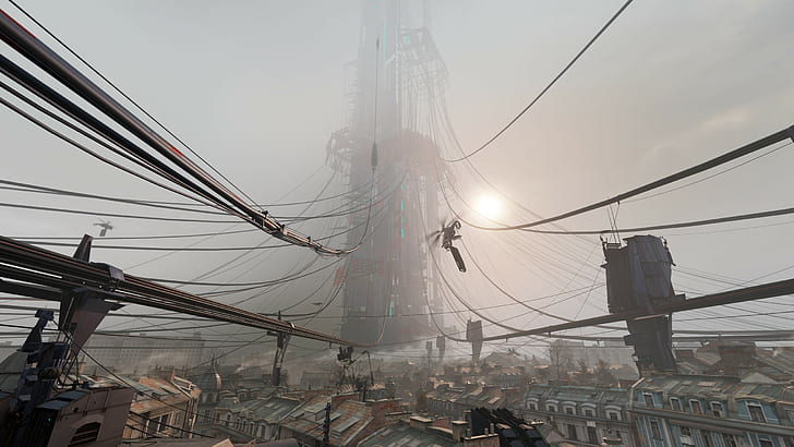 Half-Life: Alyx, VR-гарнитура, видеоигры, City 17, Citadel, HD обои