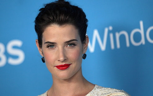 Cobie Smulders Red Lips, beautiful, actress, hollywood, HD wallpaper HD wallpaper