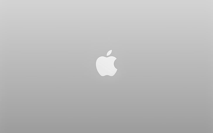logotyp, äpple, vit, minimal, illustration, konst, färg, grå, HD tapet
