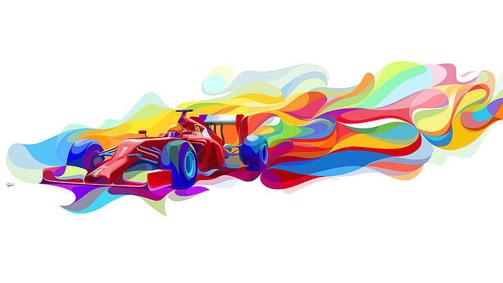 red and blue F1 race car wallpaper, Formula One Cars, Ferrari, Formula 1, HD, 4K, 5K, HD wallpaper