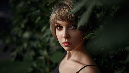Georgy Chernyadyev, women, model, face, portrait, Olya Pushkina, HD wallpaper HD wallpaper