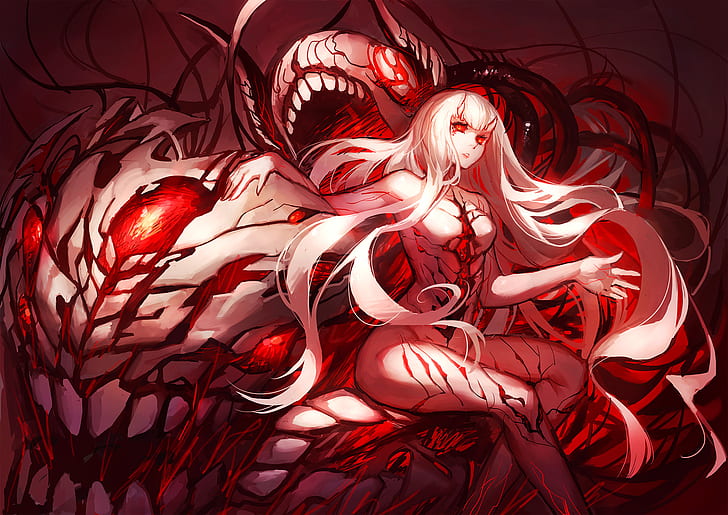 Monster (anime), Devil, red, HD wallpaper