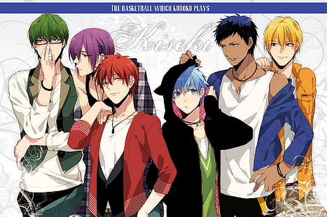 Anime, Kurokos Basketball, Atsushi Murasakibara, Daiki Aomine, Ryōta Kise, Seijūrō Akashi, Shintarō Midorima, Tetsuya Kuroko, HD-Hintergrundbild HD wallpaper