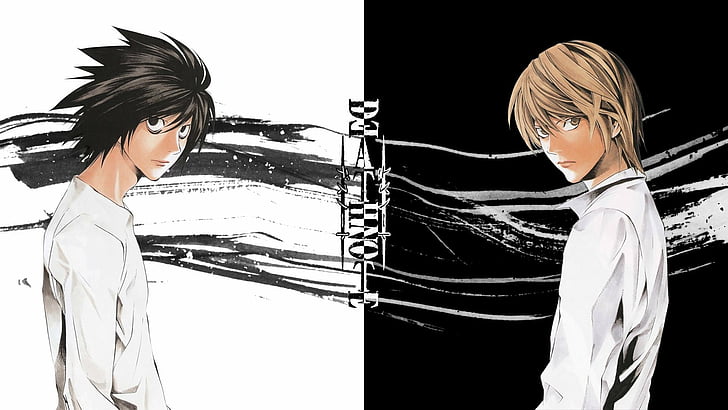 Anime, Death Note, L (Death Note), Light Yagami, Wallpaper HD