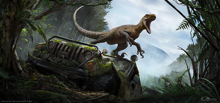 Animal, Dinosaure, Velociraptor, Fond d'écran HD