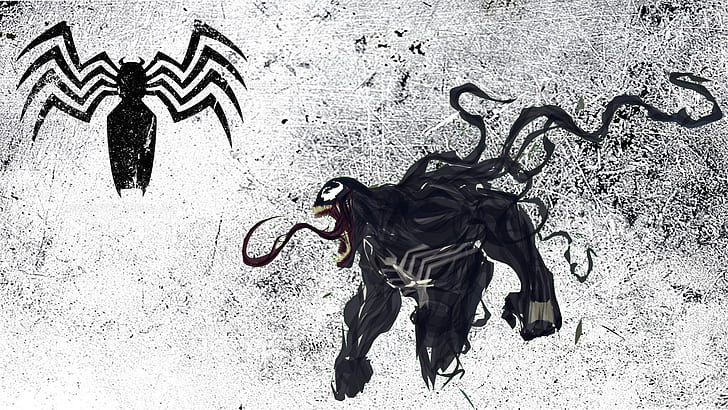 Spider-Man, Venom, simboli, Sfondo HD