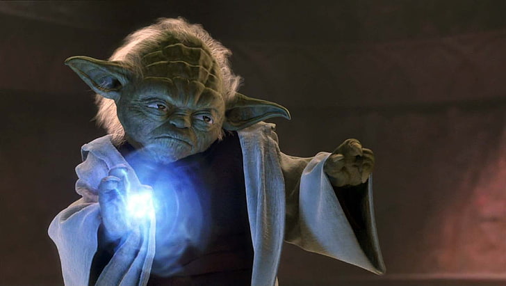 Yoda, Star Wars, Jedi, Star Wars: Episode II - The Attack of the Clones, force lightning, HD wallpaper