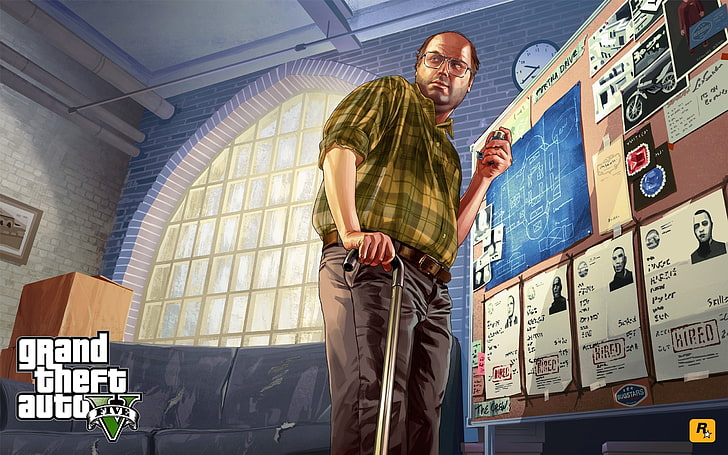 Wallpaper HD Lester-Grand Theft Auto V GTA 5, Wallpaper Digital Grand Theft Auto 5, Wallpaper HD
