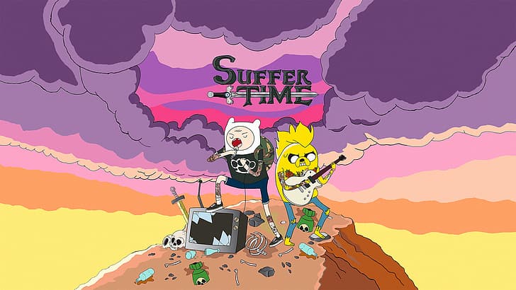 Punk, Rock, Jake, Adventure Time, Finn, Suffer Time, Pop-Punk, Fond d'écran HD