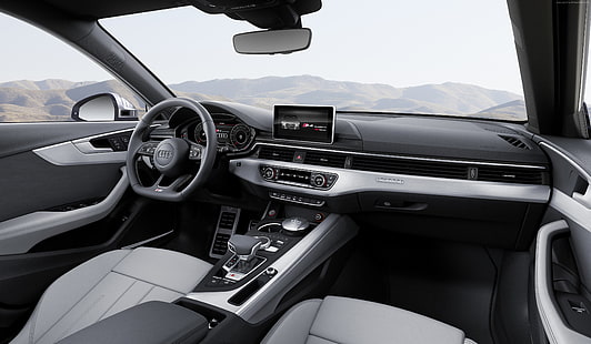 Interieur, Audi S4 Avant (B9), Genfer Autosalon 2016, HD-Hintergrundbild HD wallpaper