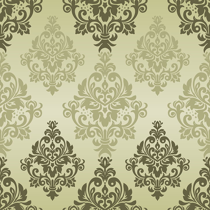 Green, vector, texture, ornament, background, pattern, classic, seamless, HD  wallpaper | Wallpaperbetter