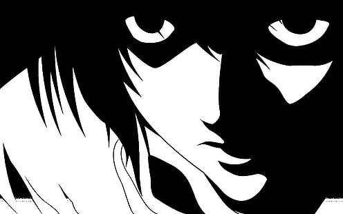 personaggio dei cartoni animati wallpaer, Death Note, Lawliet L, anime, Sfondo HD HD wallpaper