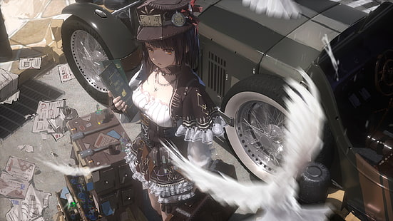 Anime, Anime Girls, Steampunk, Victorian, HD-Hintergrundbild HD wallpaper