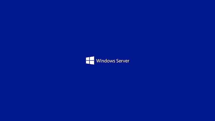 Windows Server, Microsoft, sistema operativo, Microsoft Windows, tecnologia, sfondo blu, sfondo semplice, logo, Sfondo HD
