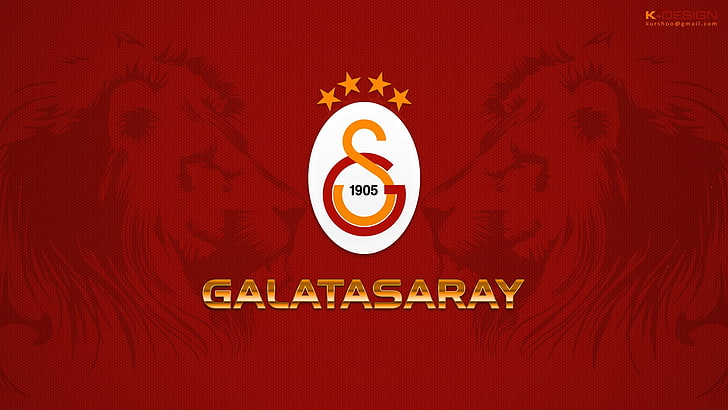 Galatasaray S.K., stars, soccer clubs, lion, HD wallpaper