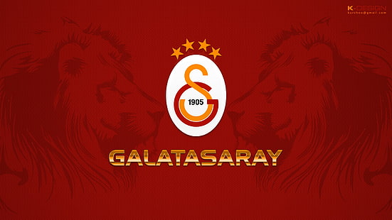 Galatasaray S.K., bintang, klub sepak bola, singa, Wallpaper HD HD wallpaper