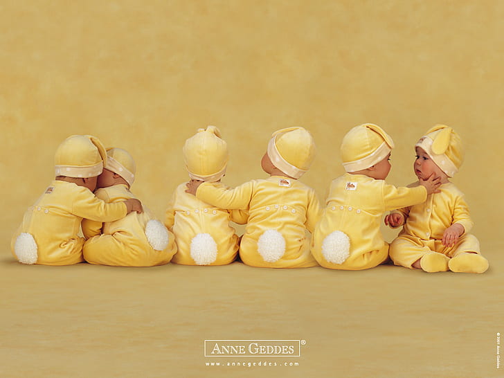 Babies Playing Together HD, anne geddes photography, cute, playing, babies, together, HD wallpaper
