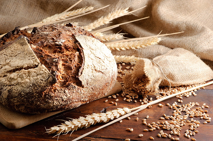 trigo, trigo, grão, espigas, pão, centeio, HD papel de parede