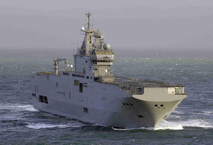 warship, Mistral, French navy, vehicle, ship, military, HD wallpaper