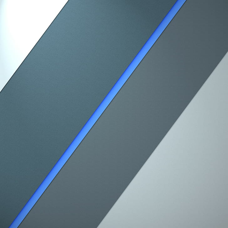 Android 5.0 Lolipop, dinding hitam dan biru, Android, 5.0, Lollipop, Material, desain, garis, abstraksi, perak, biru, Wallpaper HD