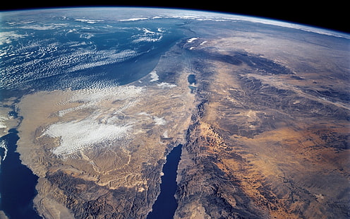 planeta ziemia, kosmos, Ziemia, Palestyna, Jordania (kraj), Liban, Syria, Morze Martwe, Morze Czerwone, Morze Śródziemne, Tapety HD HD wallpaper