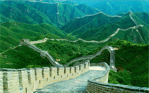 Wielki Mur Chiński, Wielki Mur Chiński, Chiny, wzgórza, architektura, Tapety HD HD wallpaper
