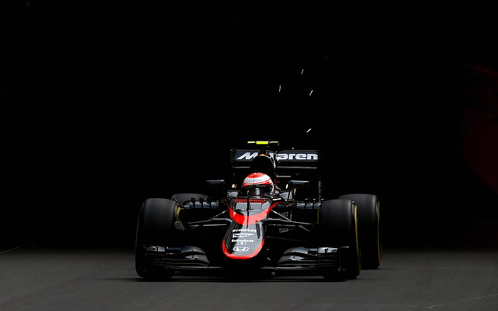 McLaren F1, car, Formula 1, simple background, 2015, HD wallpaper