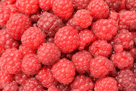 pile of red raspberries, raspberry, berry, ripe, many, HD wallpaper HD wallpaper