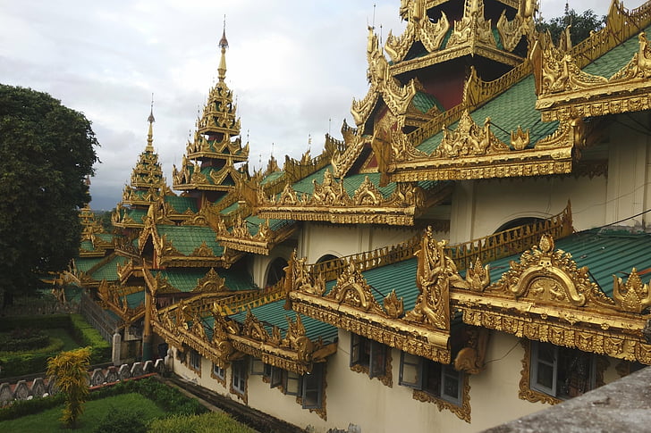 Agama, Pagoda Shwedagon, Burma, Myanmar, Yangon, Wallpaper HD