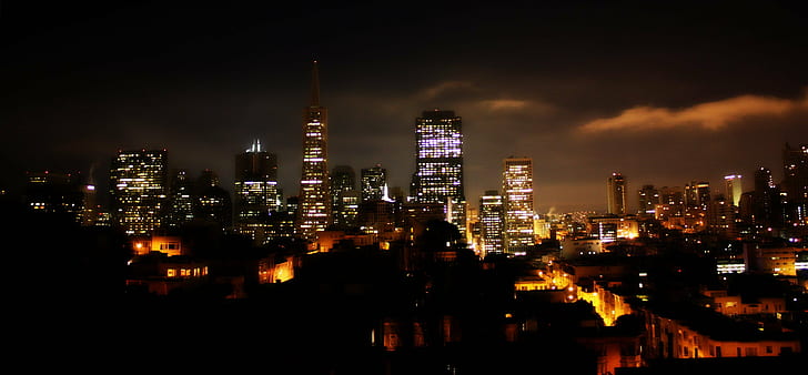 areal photography of high rise building during nighttime, san francisco, san francisco, San Francisco, Sleeps, areal, photography, high rise building, nighttime, san  francisco, night, city  lights, prudential  building, cityscape, urban Skyline, skyscraper, city, urban Scene, architecture, downtown District, building Exterior, built Structure, tower, illuminated, HD wallpaper
