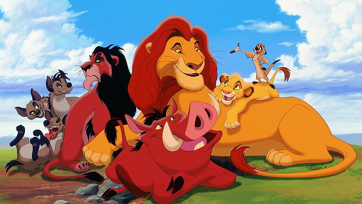 Il re leone, Mufasa (il re leone), Cicatrice (il re leone), Simba, Sfondo HD
