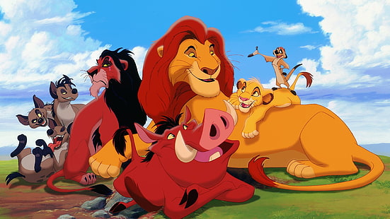Le Roi Lion, Mufasa (Le Roi Lion), Scar (Le Roi Lion), Simba, Fond d'écran HD HD wallpaper