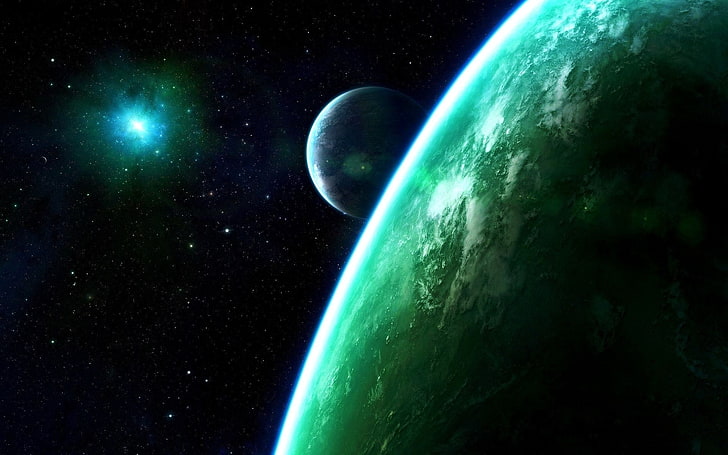 outer space scenery, planet, space, digital art, space art, HD wallpaper
